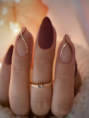 Mocha Matte with Gold Wisp