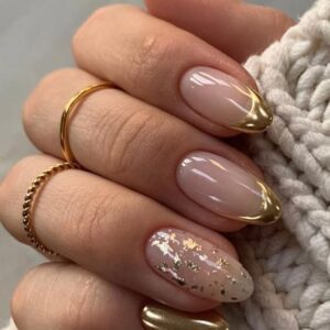 Metallic Gold French Tip